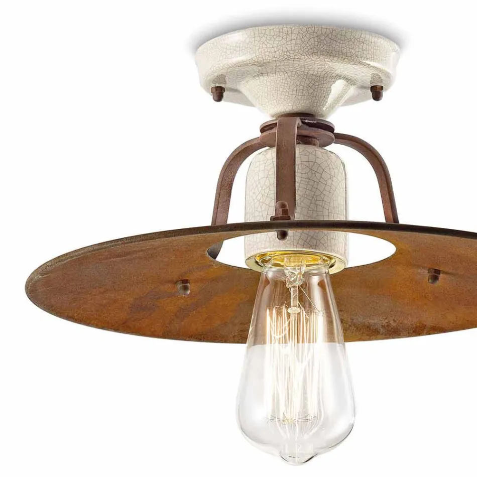 cerámica de la vendimia de techo de techo y metal Elaine Ferroluce Viadurini