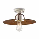 cerámica de la vendimia de techo de techo y metal Elaine Ferroluce Viadurini