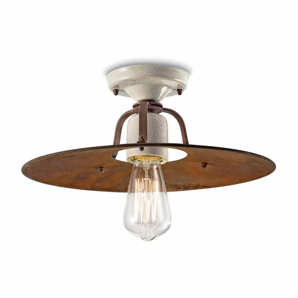 cerámica de la vendimia de techo de techo y metal Elaine Ferroluce Viadurini