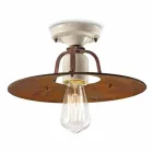 cerámica de la vendimia de techo de techo y metal Elaine Ferroluce Viadurini