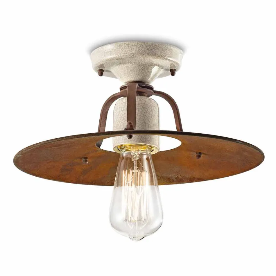 cerámica de la vendimia de techo de techo y metal Elaine Ferroluce Viadurini