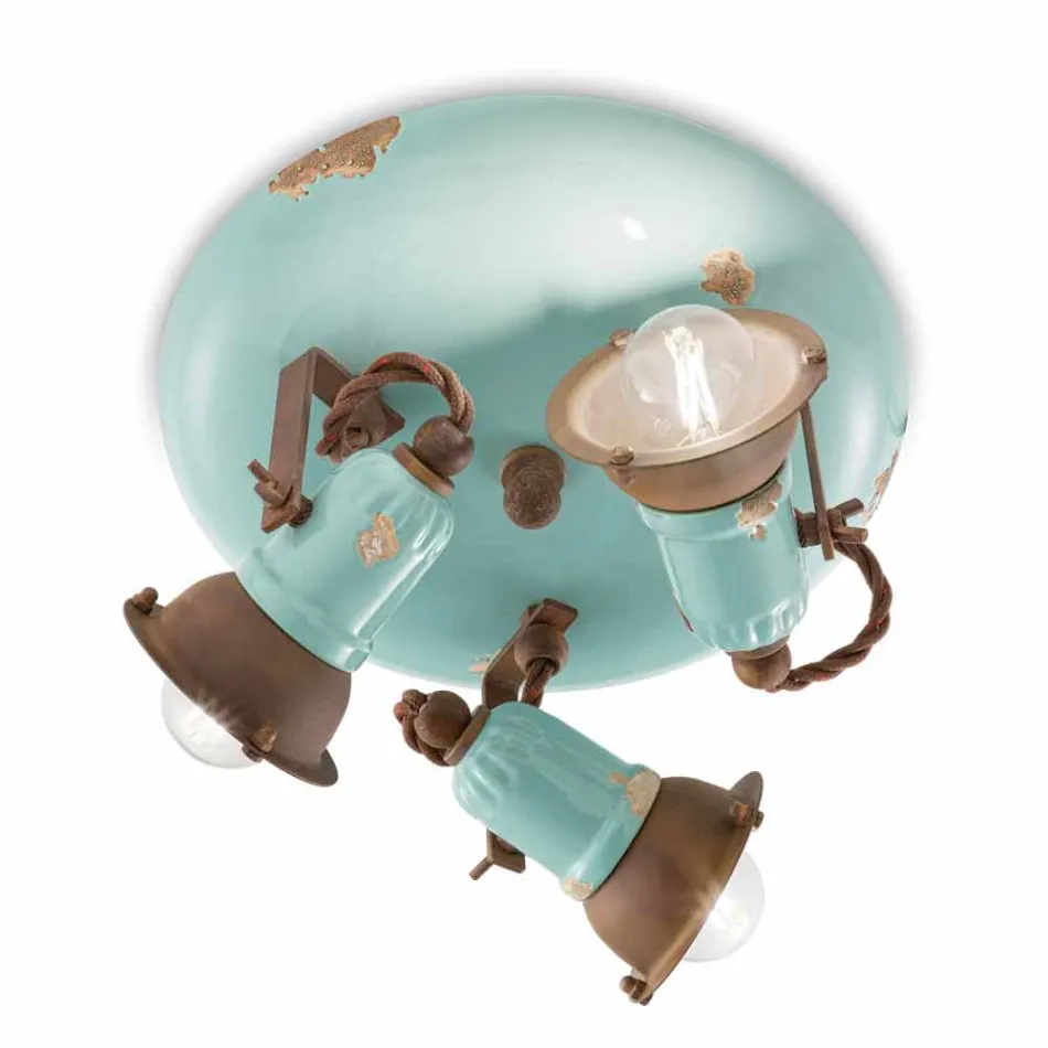 techo de diseño pone de relieve tres estilo industrial Allison Ferroluce Viadurini