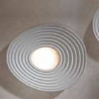 Lámpara de techo de diseño moderno para sala de estar en yeso blanco mate - Regaliz Viadurini