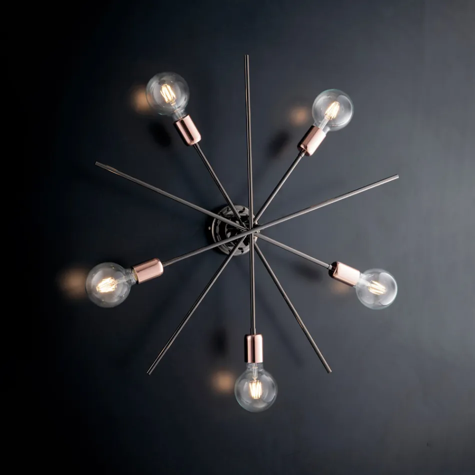 Lámparas de techo de hierro fabricadas en Italia para decoración de interiores - Países Bajos Viadurini