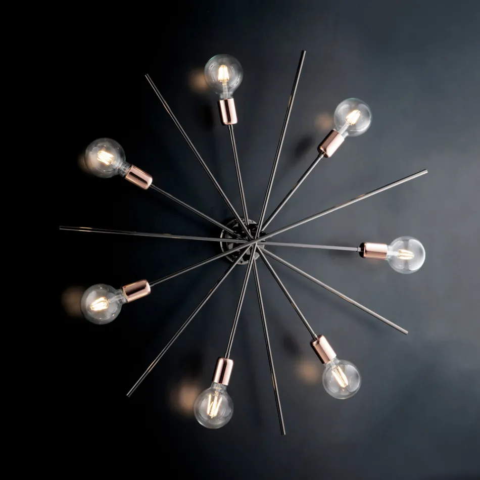 Lámparas de techo de hierro fabricadas en Italia para decoración de interiores - Países Bajos Viadurini