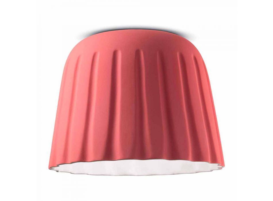 Lámpara de techo de cerámica de diseño vintage Made in Italy - Ferroluce Madame Grès Viadurini