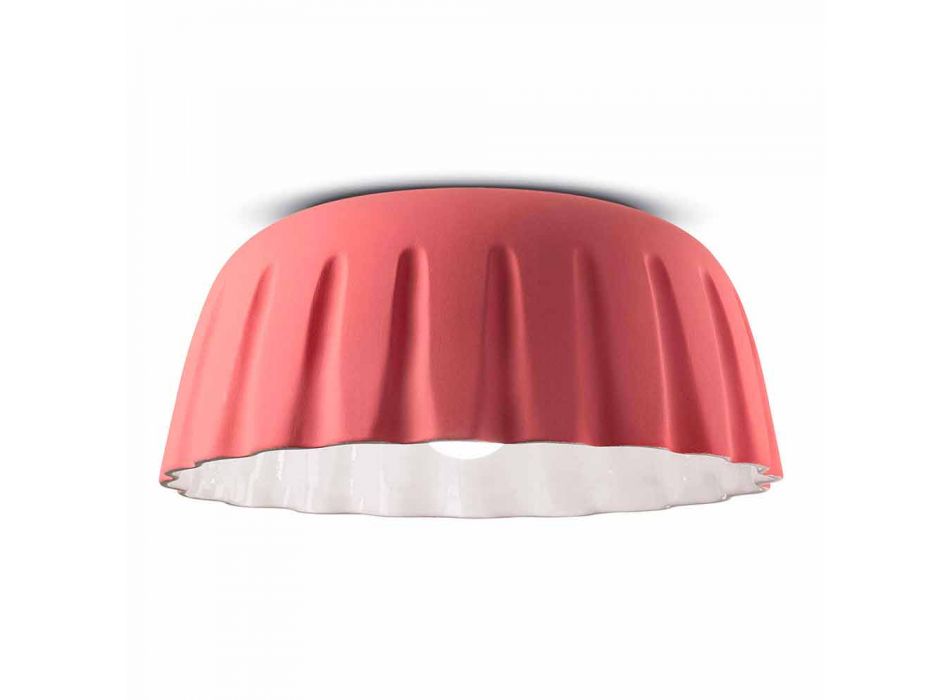 Lámpara de techo de cerámica de diseño vintage Made in Italy - Ferroluce Madame Grès Viadurini