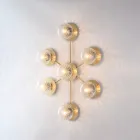 Lámpara de techo de hierro para decoración de interiores, fabricada en Italia - Como Viadurini