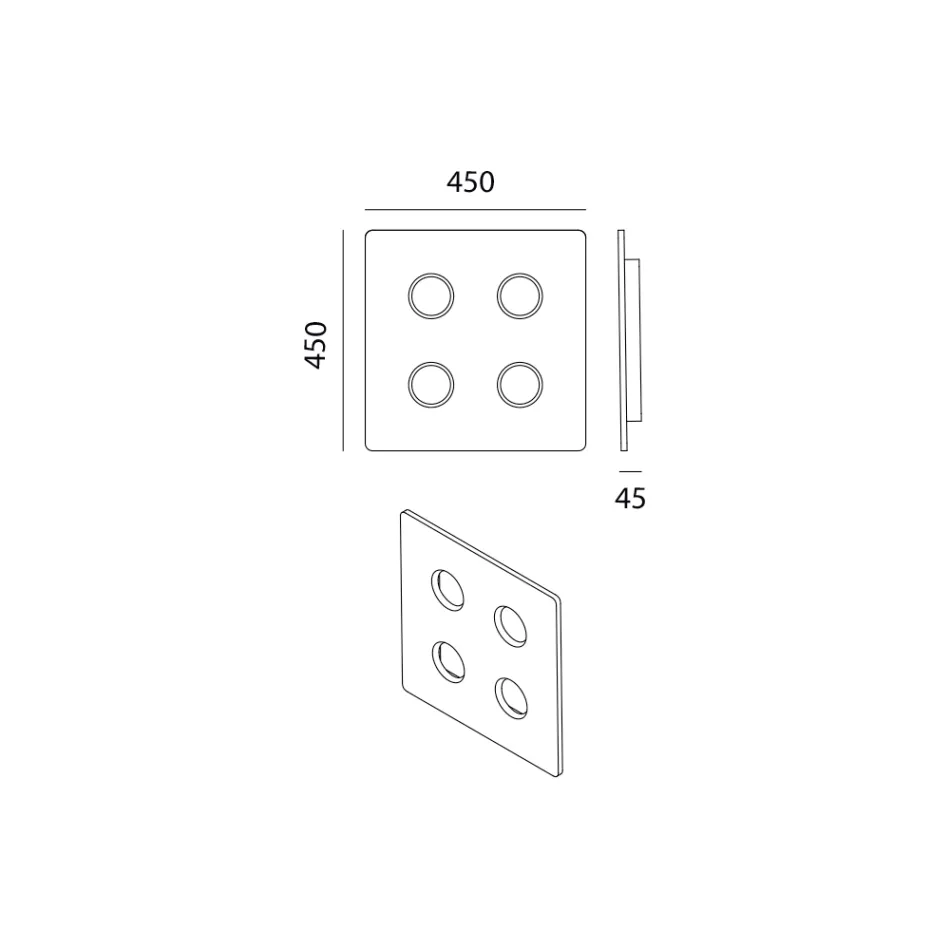 Lámpara de techo de mayólica toscana vidriada Made in Italy - Toscot Vivaldi Viadurini