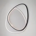 Lámpara de techo LED de metal blanco y negro Ophiuchus para iluminación interior Viadurini