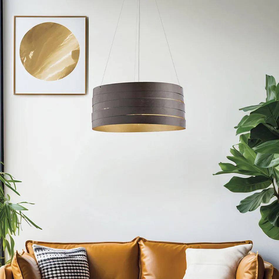 Lámpara de techo de metal y cristal para una luz difusa y armoniosa – Melograno Viadurini