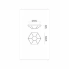 Lámpara de techo vintage de vidrio y latón bruñido, 2 tamaños - Tapa dura de Il Fanale Viadurini