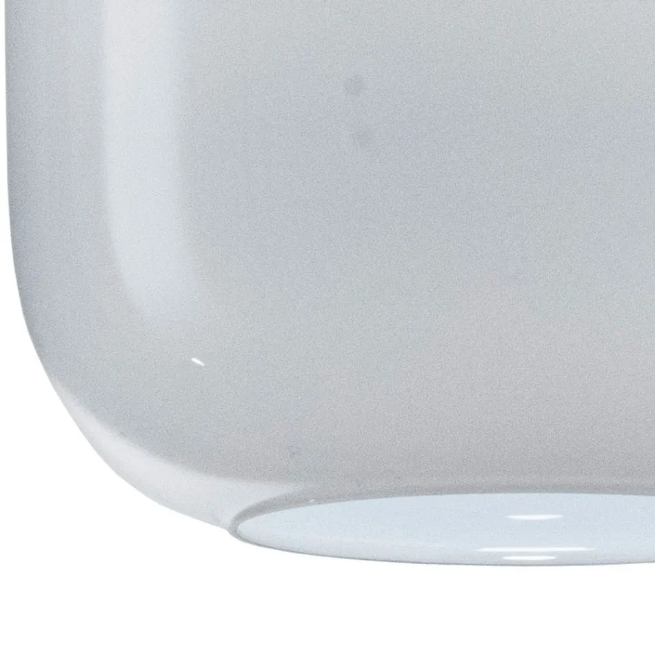 Lámpara de techo de cristal soplado a mano, elaborada artesanalmente en Italia - Soffio Viadurini