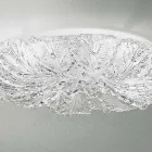 Plafón de Cristal Veneciano y Metal Blanco Made in Italy - Artemide Viadurini