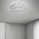 Plafón de Cristal Veneciano y Metal Blanco Made in Italy - Artemide Viadurini