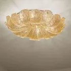 Plafón de Cristal Veneciano y Metal Blanco Made in Italy - Artemide Viadurini