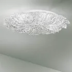 Plafón de Cristal Veneciano y Metal Blanco Made in Italy - Artemide Viadurini