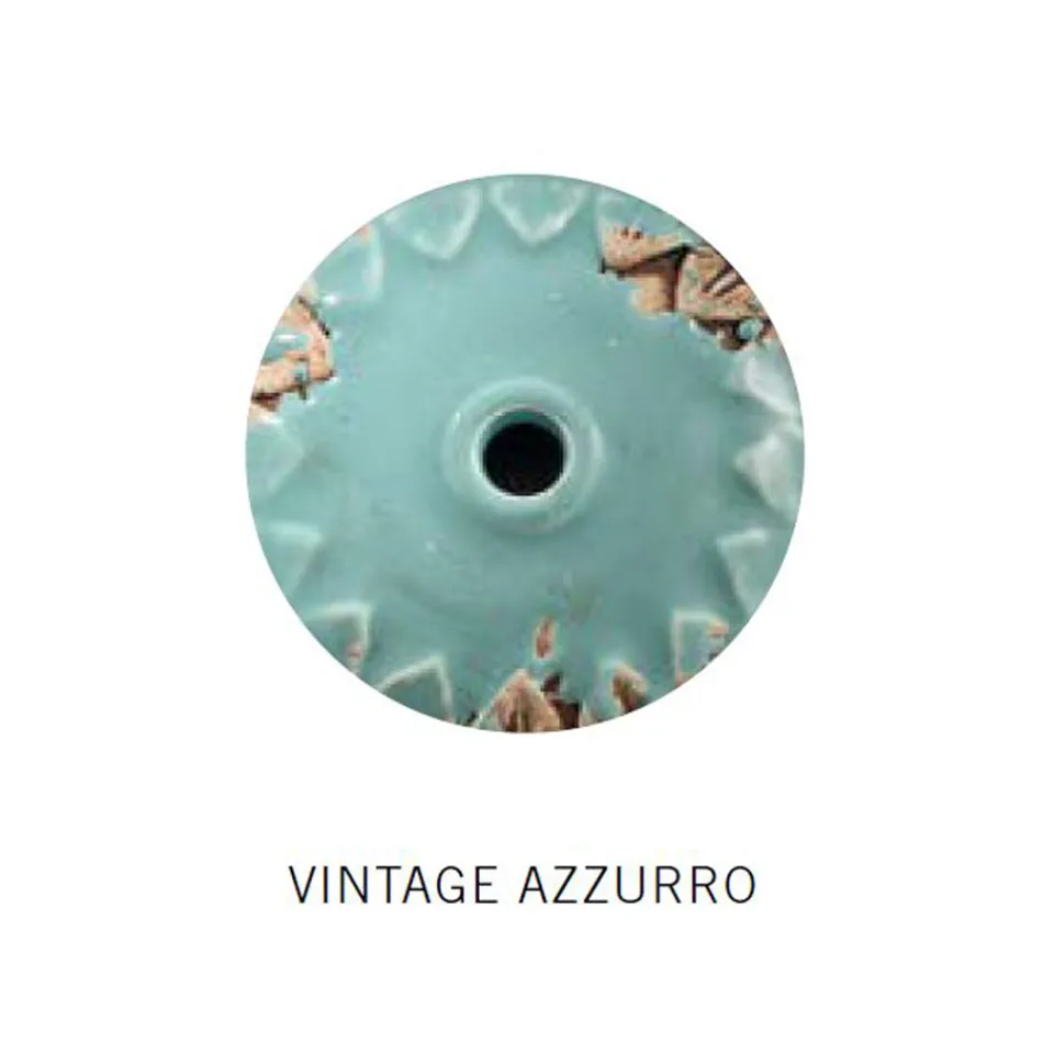 Plafón Industrial 2 Focos en Hierro y Cerámica Artesanal - Loft Viadurini