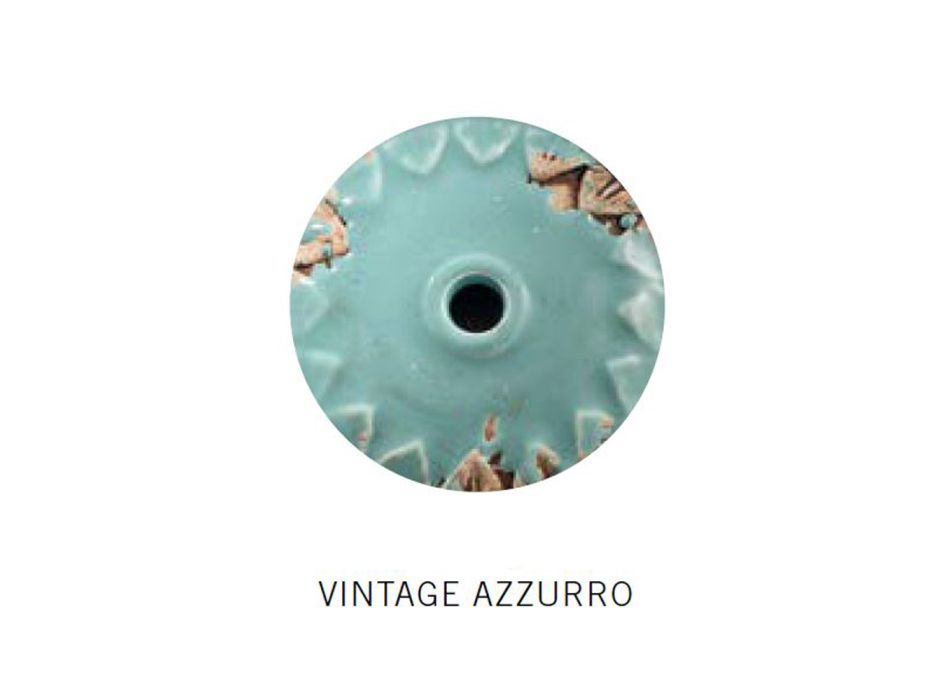 Plafón industrial 3 focos en hierro y cerámica artesanal - loft Viadurini