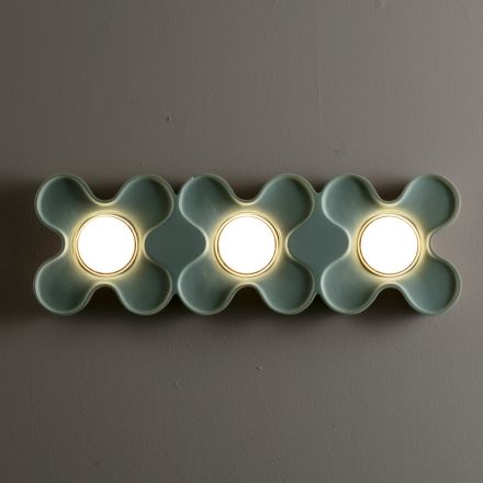 Lámpara de techo de cerámica moderna hecha a mano en Italia - Toscot Clover Viadurini