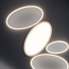 Lámpara de techo LED moderna regulable en metal blanco o dorado - Raissa Viadurini
