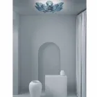 Lámpara de techo de vidrio veneciano moderna hecha a mano en Italia - Minos Viadurini