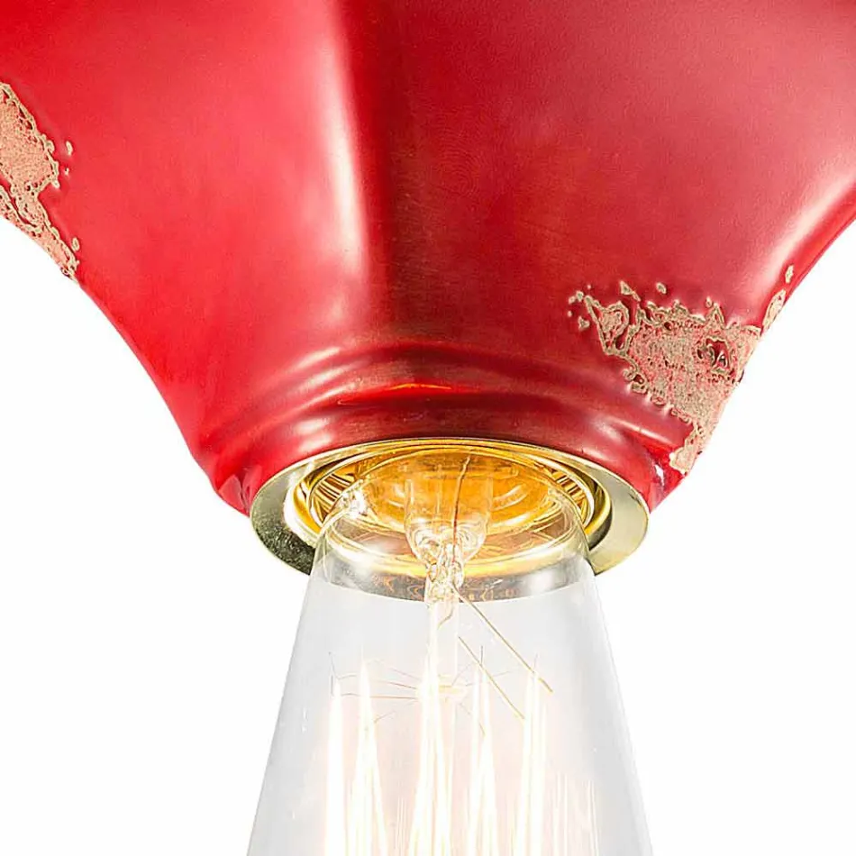 Techo de cerámica de base cuadrada de la vendimia Ashley Ferroluce Viadurini