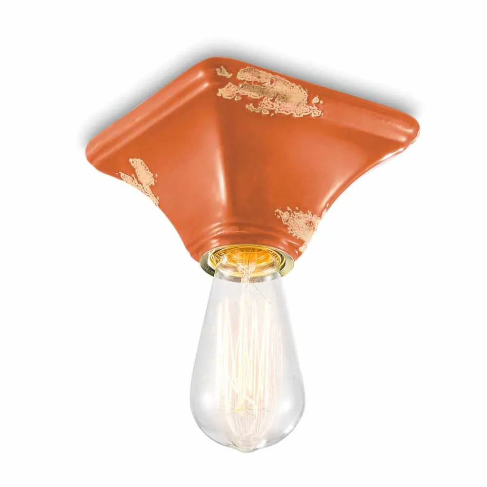 Techo de cerámica de base cuadrada de la vendimia Ashley Ferroluce Viadurini