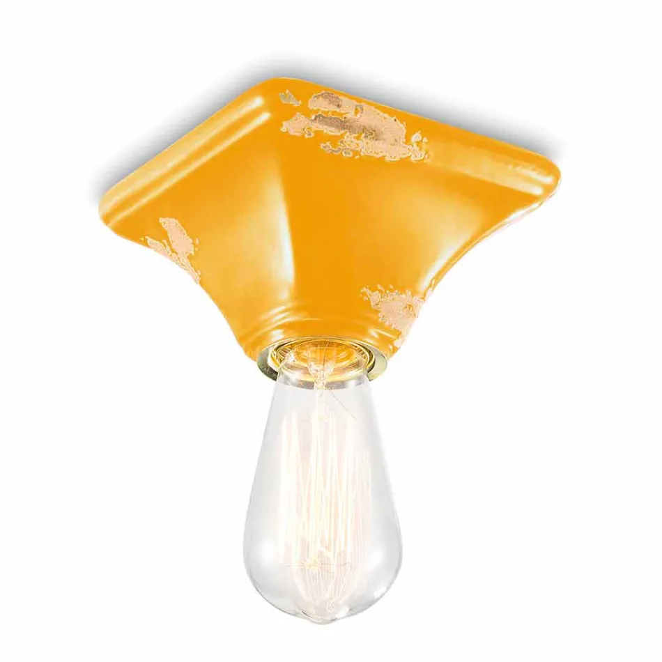 Techo de cerámica de base cuadrada de la vendimia Ashley Ferroluce Viadurini