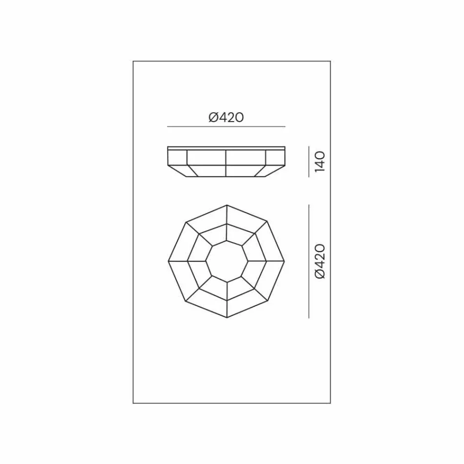 Lámpara de techo vintage de latón bruñido y vidrio, 2 tamaños, encuadernada por Il Fanale Viadurini
