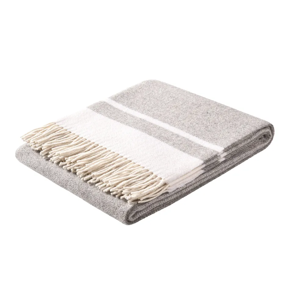 Manta de mezcla de lana ultra suave y esponjosa fabricada en Italia - Caldoso Viadurini