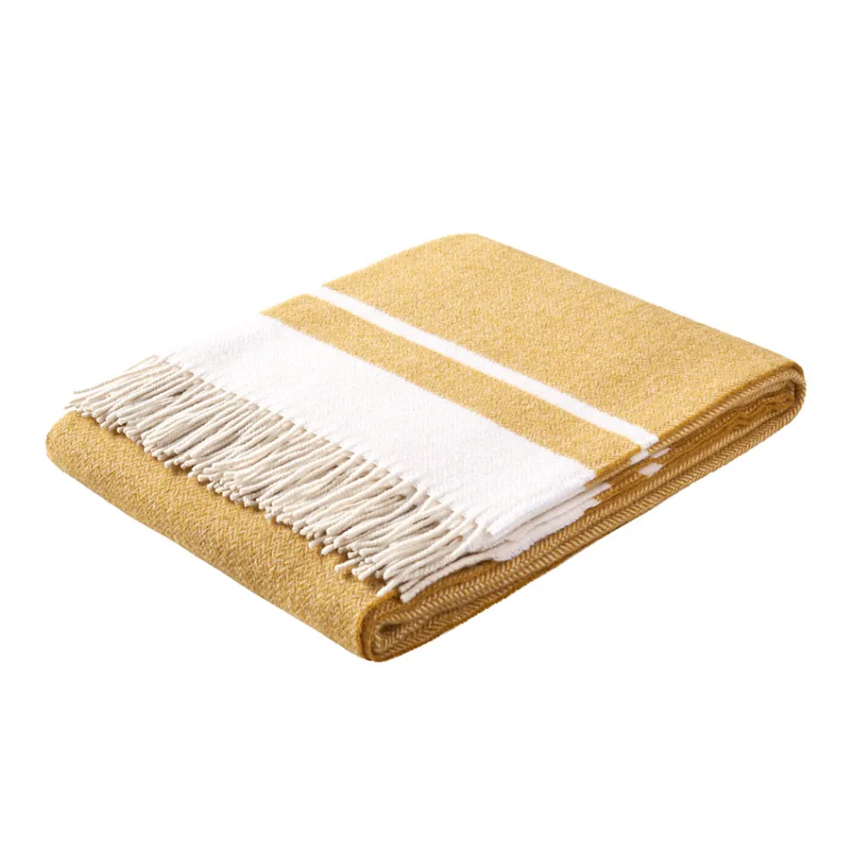 Manta de mezcla de lana ultra suave y esponjosa fabricada en Italia - Caldoso Viadurini