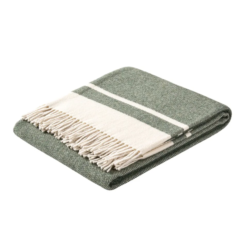 Manta de mezcla de lana ultra suave y esponjosa fabricada en Italia - Caldoso Viadurini