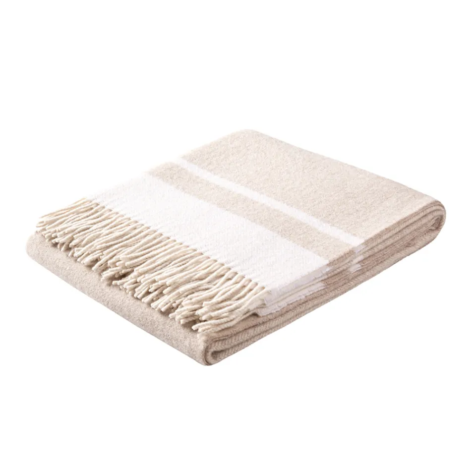 Manta de mezcla de lana ultra suave y esponjosa fabricada en Italia - Caldoso Viadurini