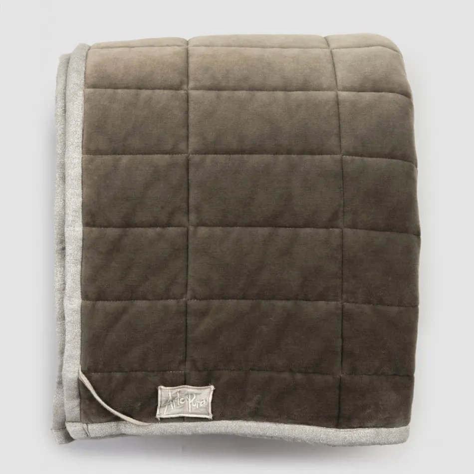 Cuadros en Satén de Algodón y Chenilla con Lurex, Tiza o Borde Retro - Tortoro Viadurini