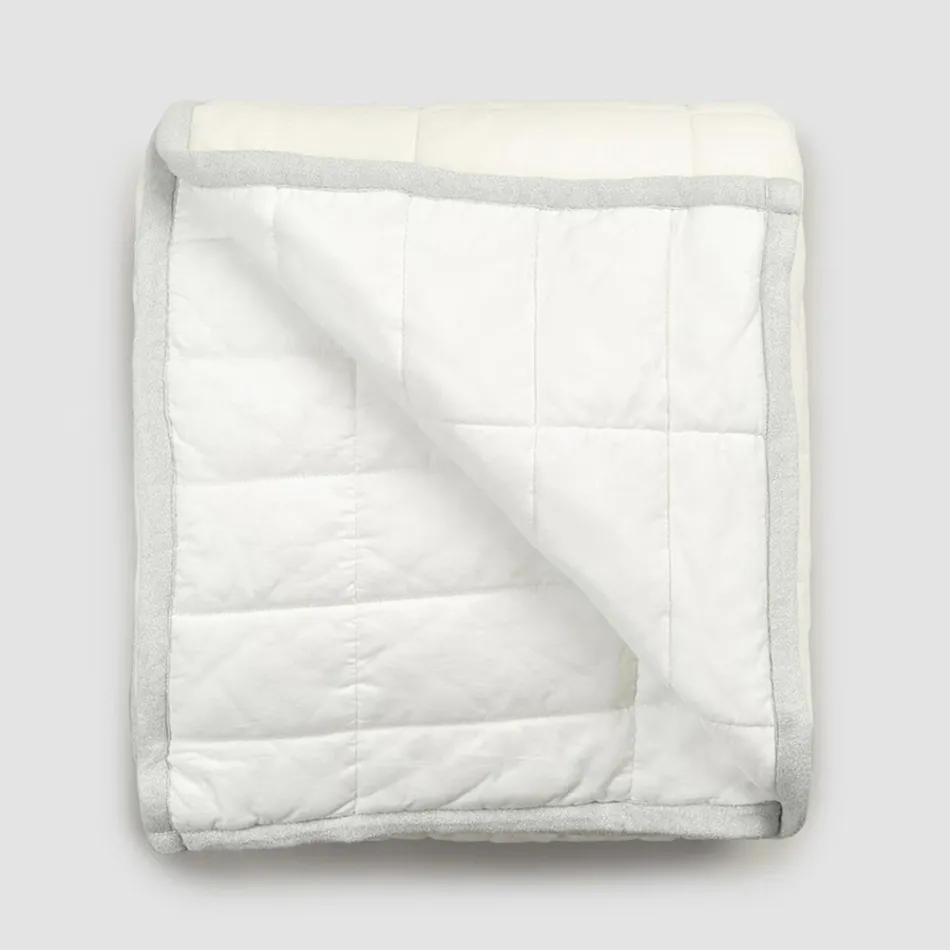 Cuadros en Satén de Algodón y Chenilla con Lurex, Tiza o Borde Retro - Tortoro Viadurini