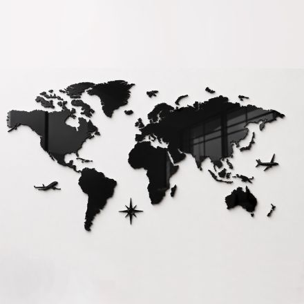 Artemia - Mapa mural de plexiglás de 3 colores, fabricado en Italia. Viadurini