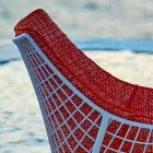 Sillón mecedora de jardín Varaschin Summer Set en acero y madera Viadurini