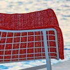 Sillón mecedora de jardín Varaschin Summer Set en acero y madera Viadurini