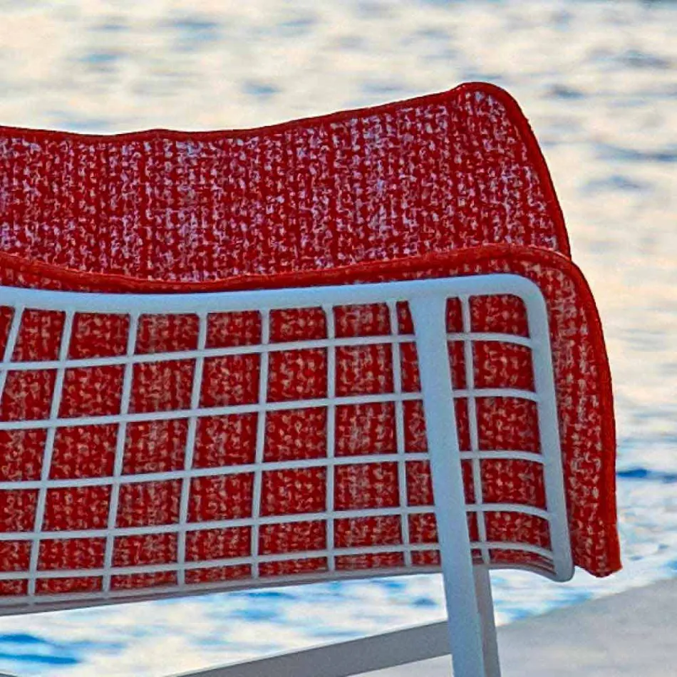 Sillón mecedora de jardín Varaschin Summer Set en acero y madera Viadurini