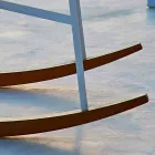 Sillón mecedora de jardín Varaschin Summer Set en acero y madera Viadurini