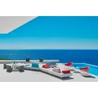 Sillón mecedora de jardín Varaschin Summer Set en acero y madera Viadurini