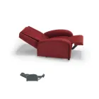 Sillón elevador de 2 motores con masaje shiatsu hecho en Italia Bria Viadurini