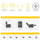 Sillón Elevador con 2 Motores y Funciones Elevación/Relax/Cama Made in Italy - Giorgia Viadurini