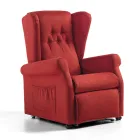 Sillón elevable de tela con funciones Lift, Relax y Bed - Romina Viadurini