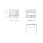 Sillón de exterior de esquina izquierda en aluminio y correas Made in Italy - Juliediv Viadurini