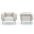 Sillón bajo de exterior con asiento acolchado Made in Italy - Macetero Viadurini