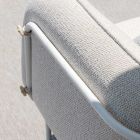 Sillón bajo de exterior con asiento acolchado Made in Italy - Macetero Viadurini