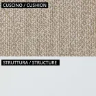 Sillón bajo de exterior con asiento acolchado Made in Italy - Macetero Viadurini