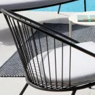 Sillón de jardín bajo apilable en acero Made in Italy - Sansa Viadurini